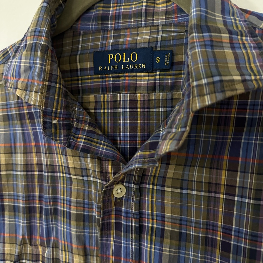 Polo by Ralph Lauren Men's Plaid Button-Down Shirt - Blue, Tan, Olive